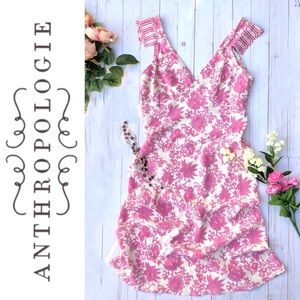 Like New Anthropologie Plenty 100% Silk Slip Dress